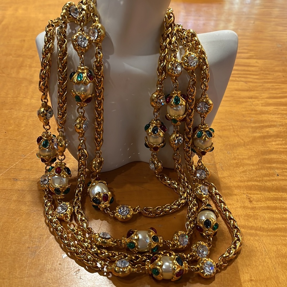 Unstamped Designer look Couture Style Collar Vintage no brand store ticket new